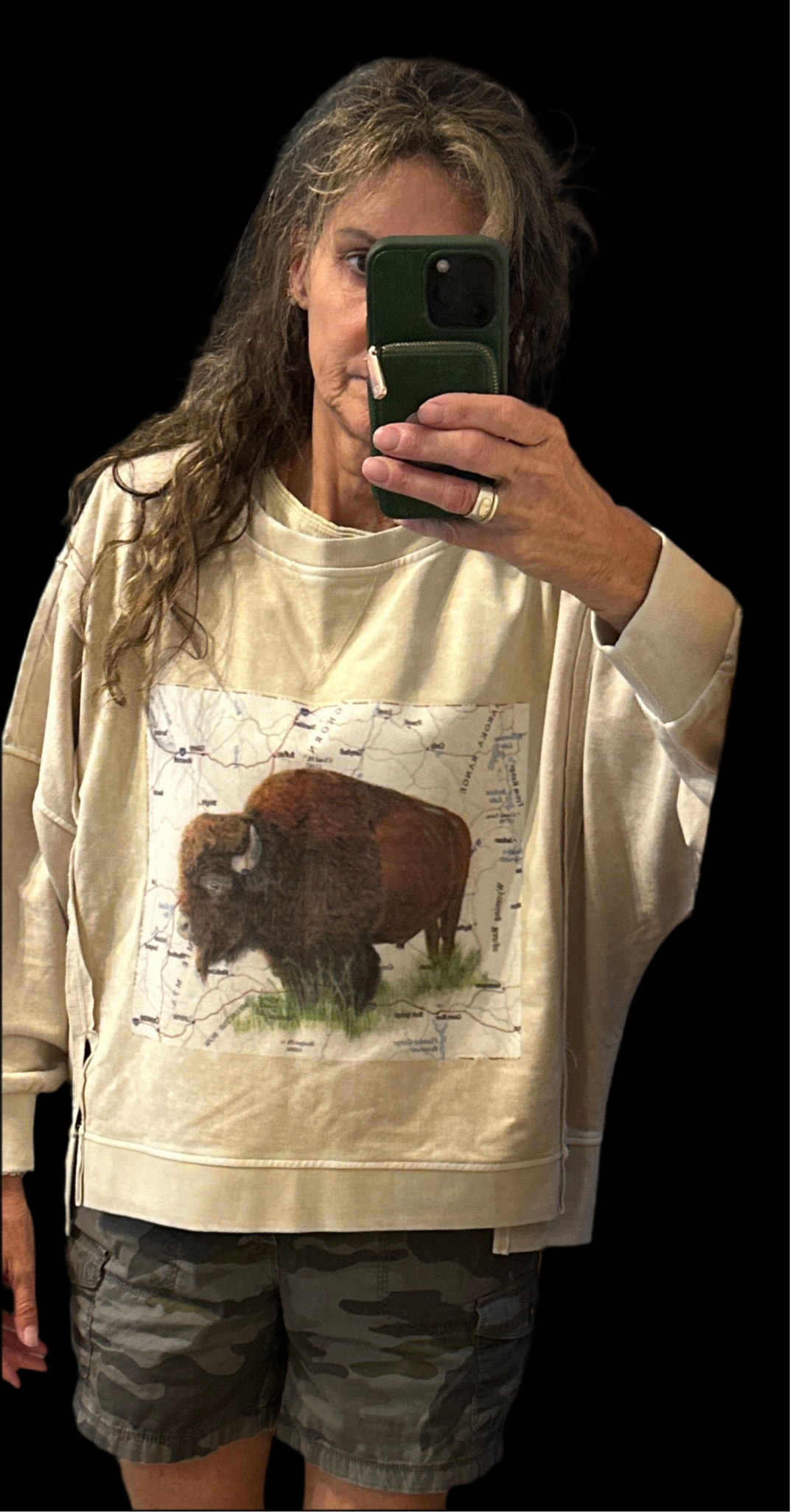 Buffalo Wyoming split side sweatshirt