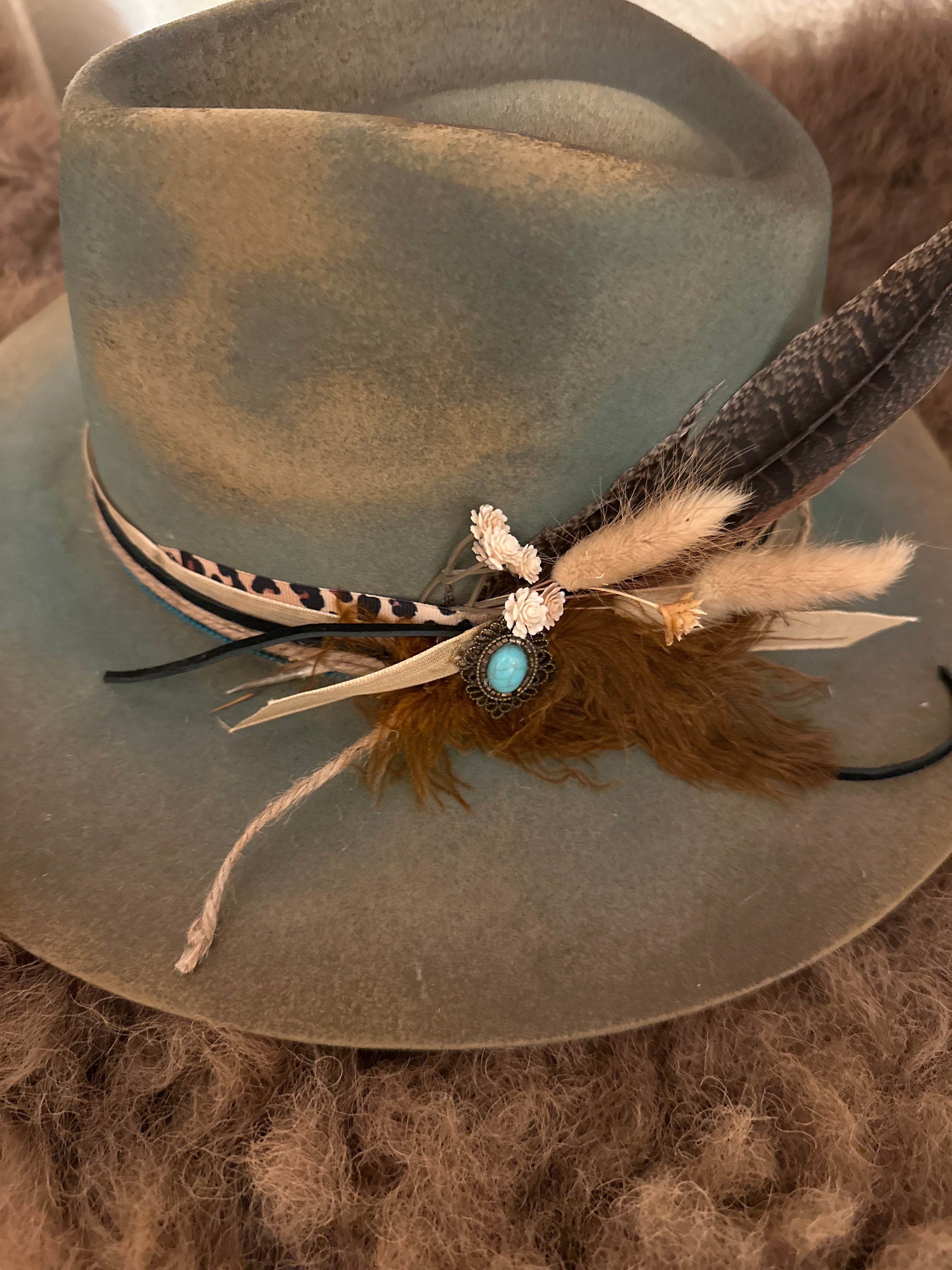 Fancy Vintage leopard band hat