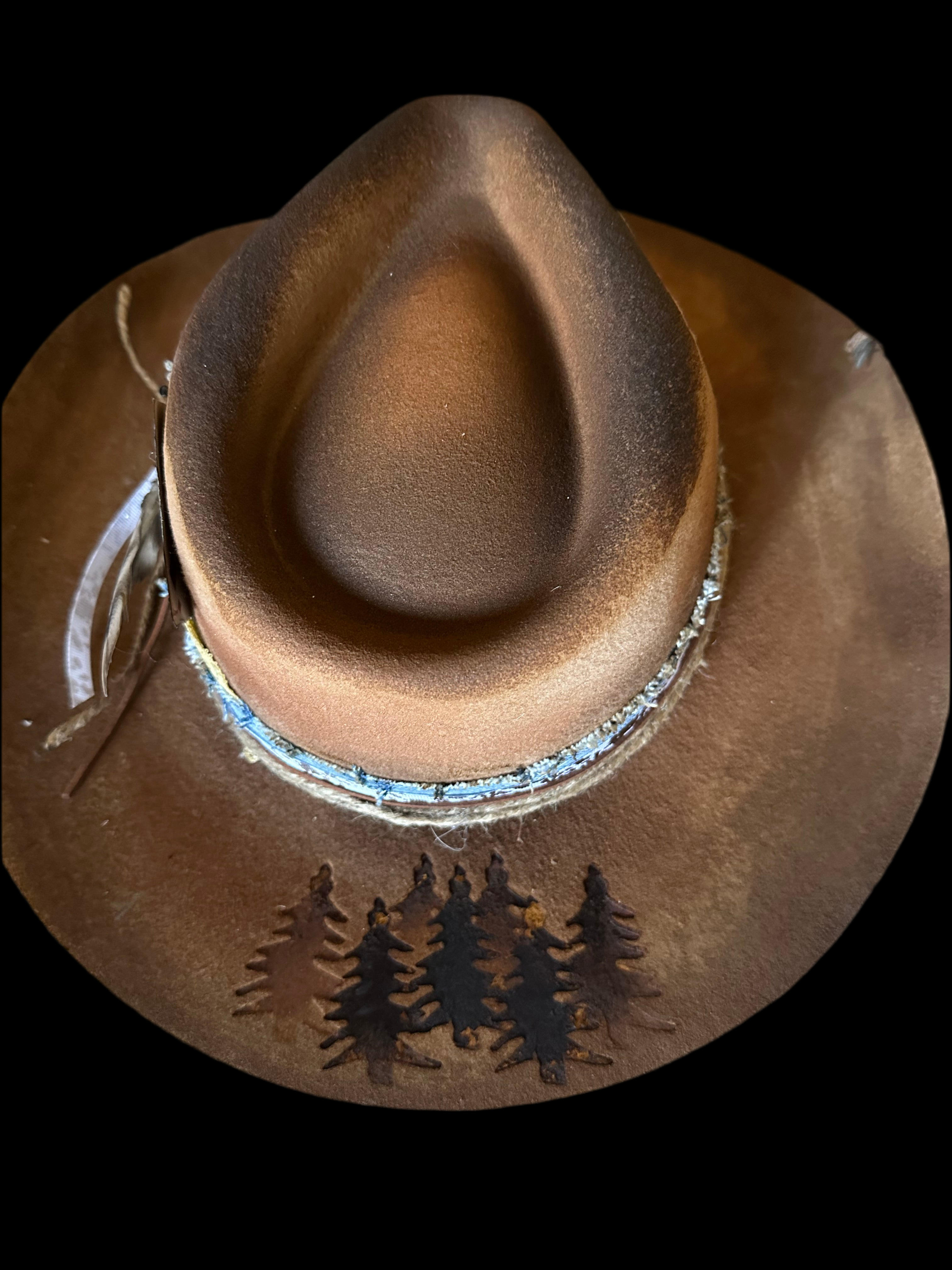 Painted western hat