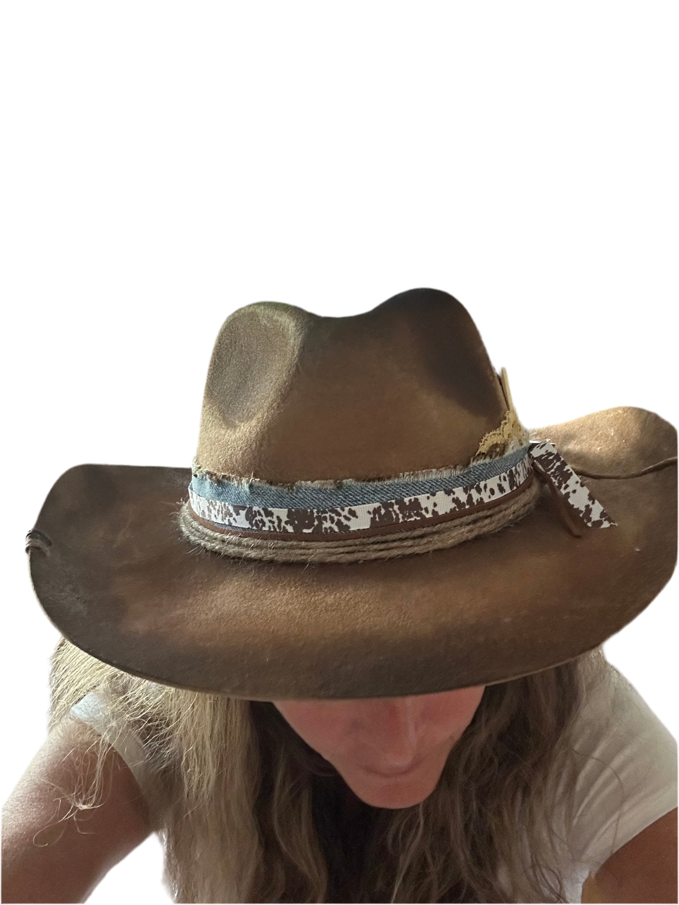 Painted western hat