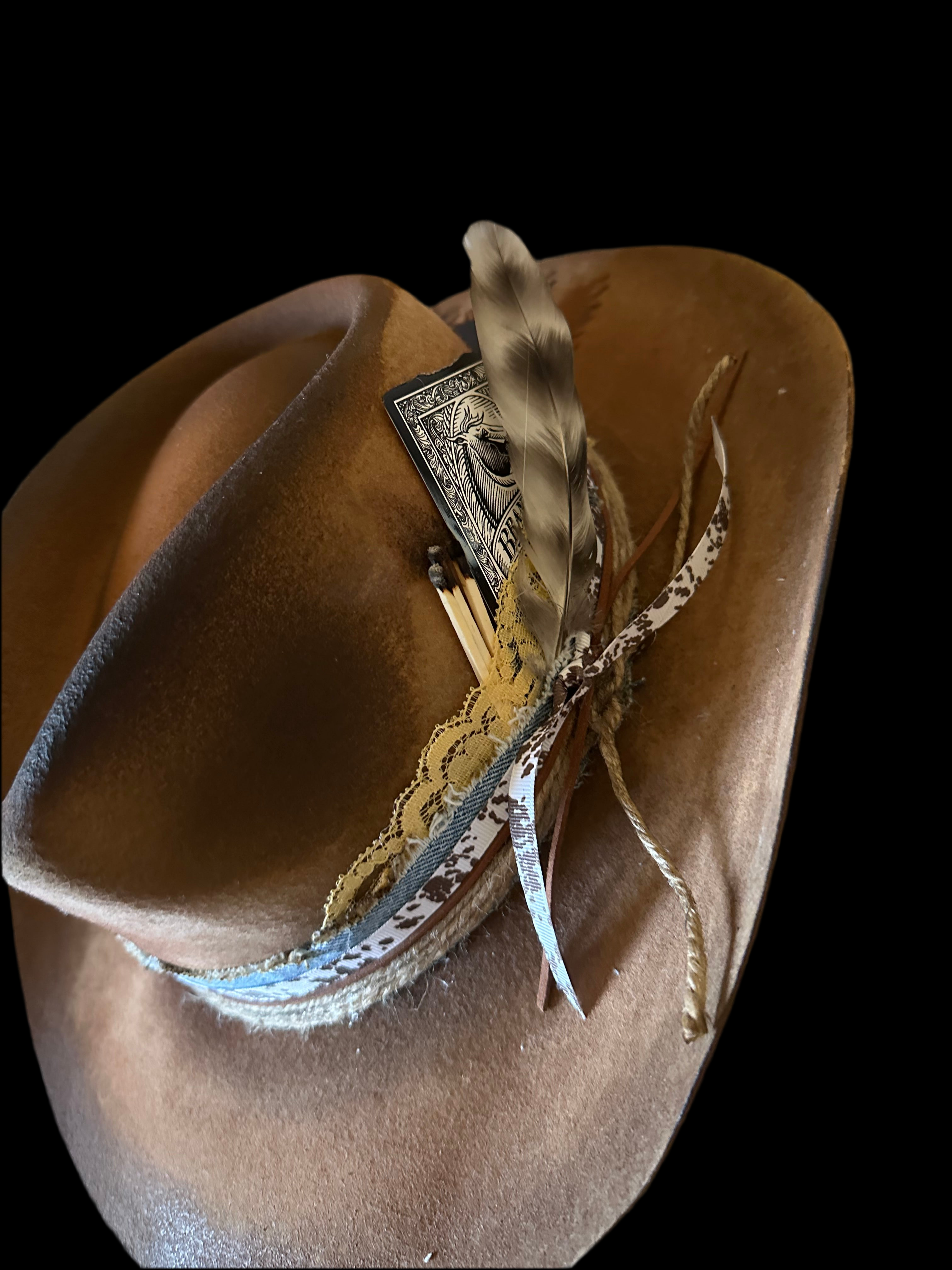 Painted western hat